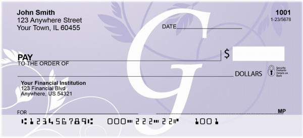 Purple Prosperity -G Personal Checks | QBK-87