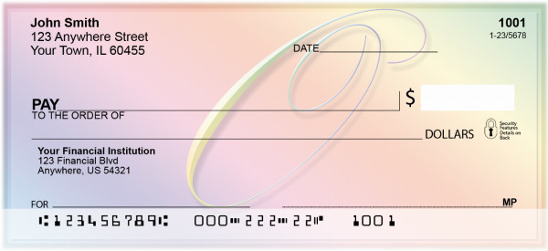 Rainbow Art Monogram - O Personal Checks | QBL-22
