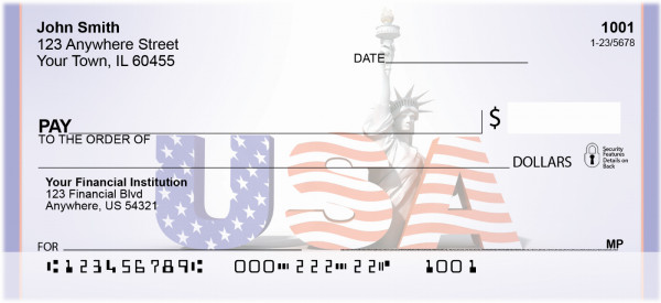 Patriotic USA Personal Checks | QBM-28