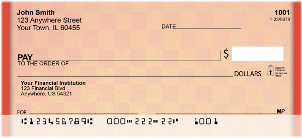 Checkered And Colorful Personal Checks