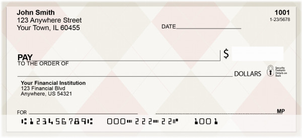 Awesome Argyle Personal Checks