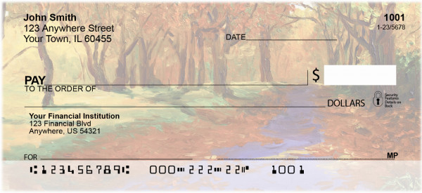 Fall Landscape Painting Personal Checks