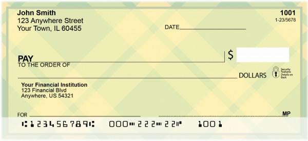 Colorful Plaids And Dots Personal Checks