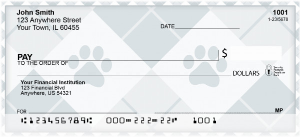Pet Paws Personal Checks | QBS-27