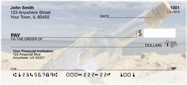 Message In Bottle Personal Checks | SCE-56