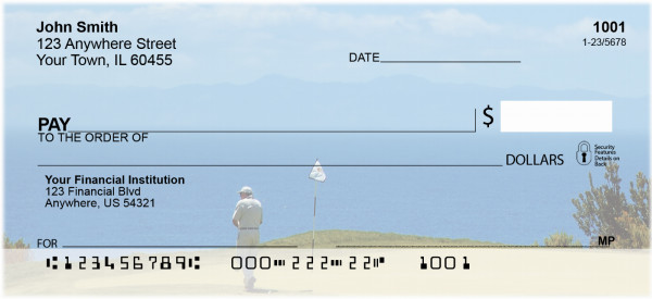 Golfers View Of Catalina Island Personal Checks