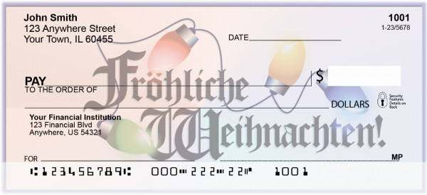 Merry Christmas In German Personal Checks