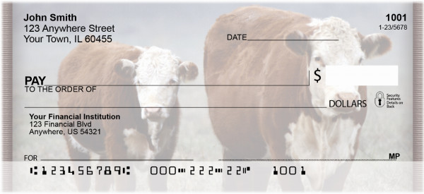 Cows Personal Checks | ZANI-54