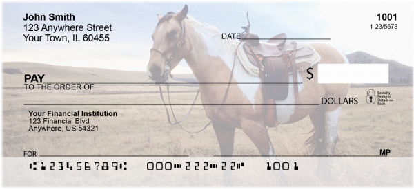 The Empty Saddle Personal Checks | ZANI-84