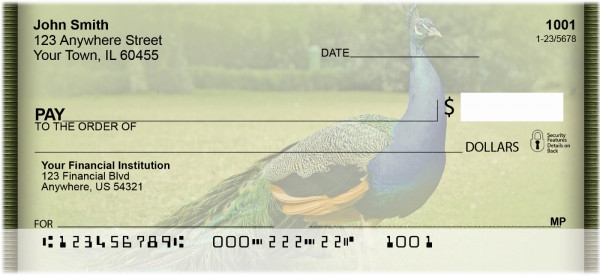 Peacock Parade Personal Checks | ZANJ-53