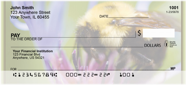 Bees On Flowers Personal Checks | ZANK-18