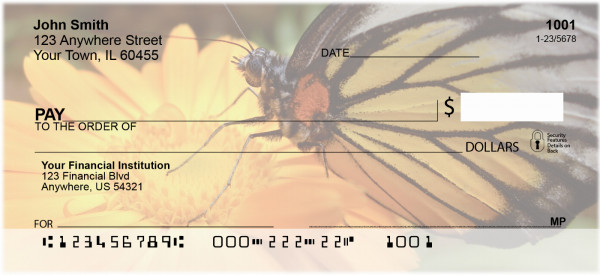 Insects On Flowers Personal Checks | ZANK-54