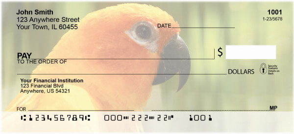 Parakeets On Parade Personal Checks | ZANK-55