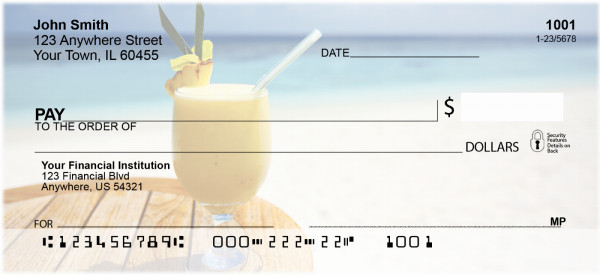 Tropical  Cocktails Personal Checks | ZFOD-29