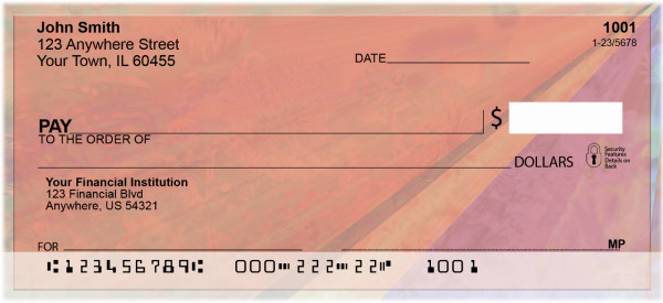 Psychedelic Rust Personal Checks