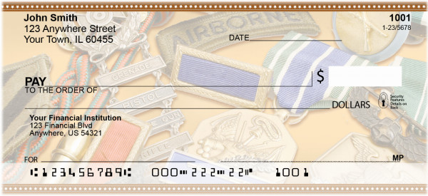 Military Medals Personal Checks | ZMIL-10