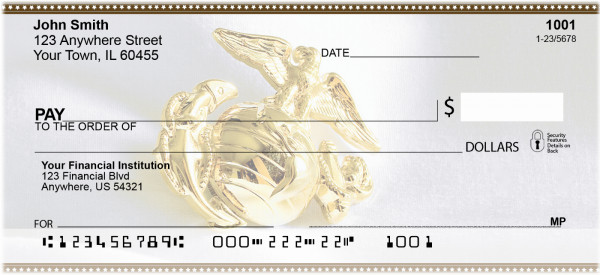 Marine Corp Emblem Personal Checks