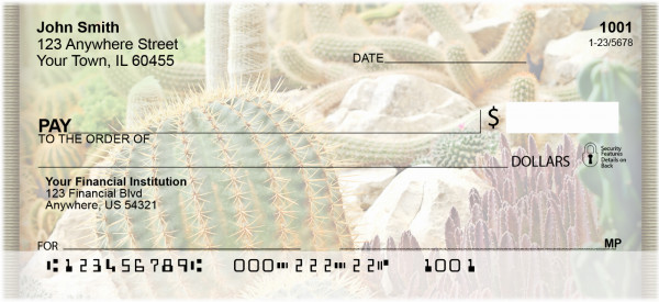 Cactus Flowers Personal Checks | ZNAT-21