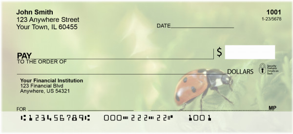 Fern With Insects Personal Checks | ZNAT-49