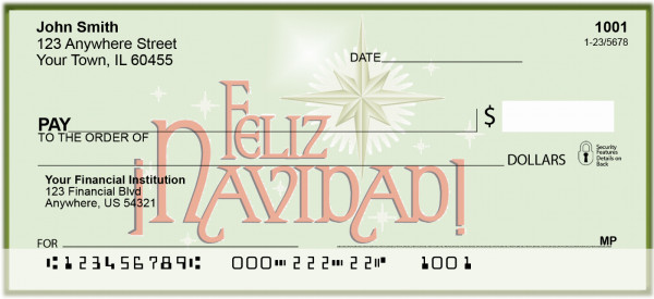 Feliz iNavidad Personal Checks | ZXMS-30